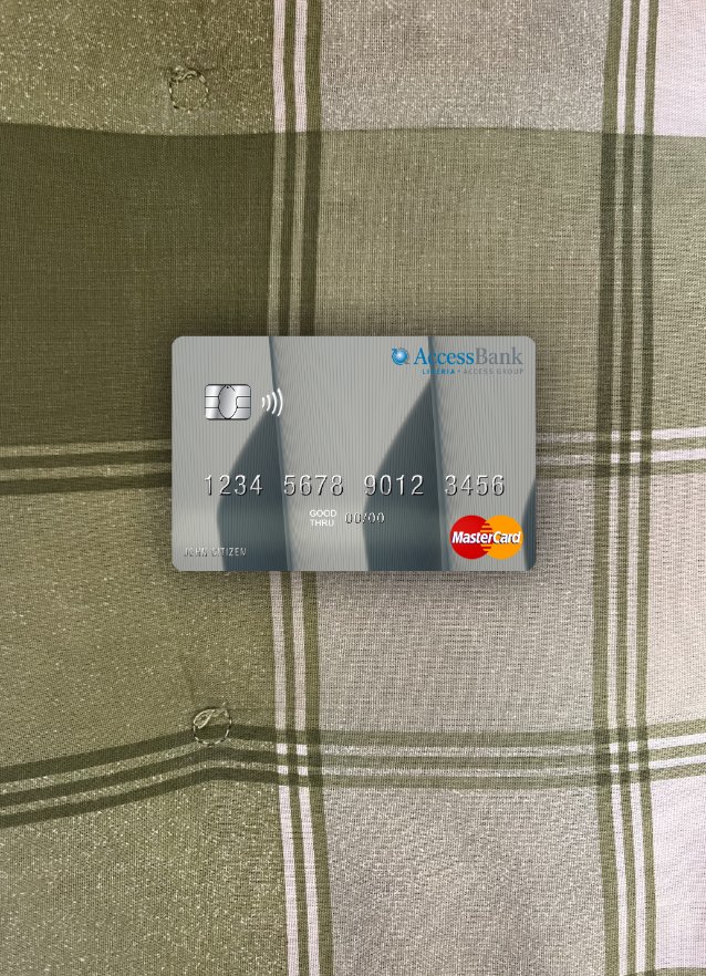 Download Liberia Access Bank mastercard photolook front Photoshop template